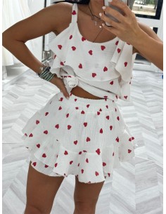 Heart set din muselina