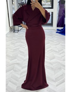 Burbundy skirt & shirt