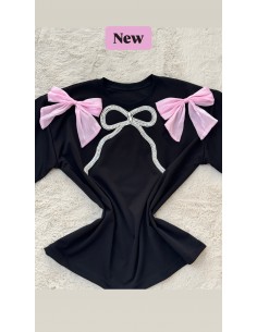 Tricou pink bow