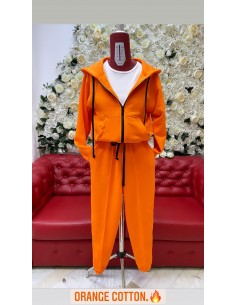 Orange cotton tracksuit