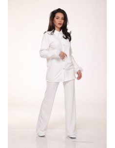 Compleu alb cu cristale si...